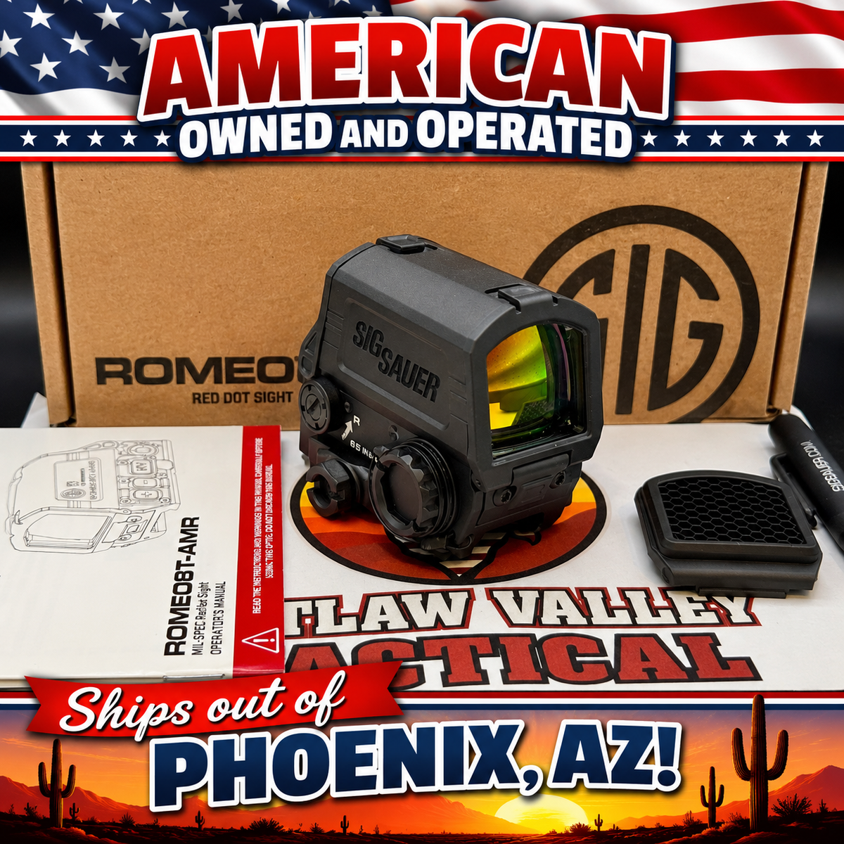 Sig Sauer ROMEO8T-AMR 1x40mm Red Dot Sight QBCD 2.0 Reticle