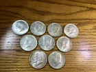 Lot of 9 KENNEDY CLAD Half Dollars(2) 1965 (4) 1966 and (3) 1969 D.