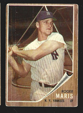 ROGER MARIS 1962 TOPPS #1 (