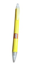 LEGO Branded "Build Your Wish List" Ball Point Pen Yellow And Translucent Blue