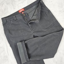 Coleman Fleece Lined Pant Mens 40x32 Black Canvas Relaxed Fit Workwear Stretch