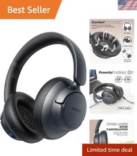 Hybrid Active Noise Cancelling Headphones with 70H Playtime - Black