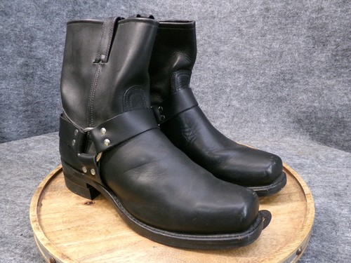 Frye Mens 8R Harness Black Leather Moto Engineer Boots Size 13 M Made In USA - Picture 2 of 10