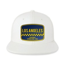 Los Angeles Football Hat White Snapback Flat Bill Cap with PVC Patch