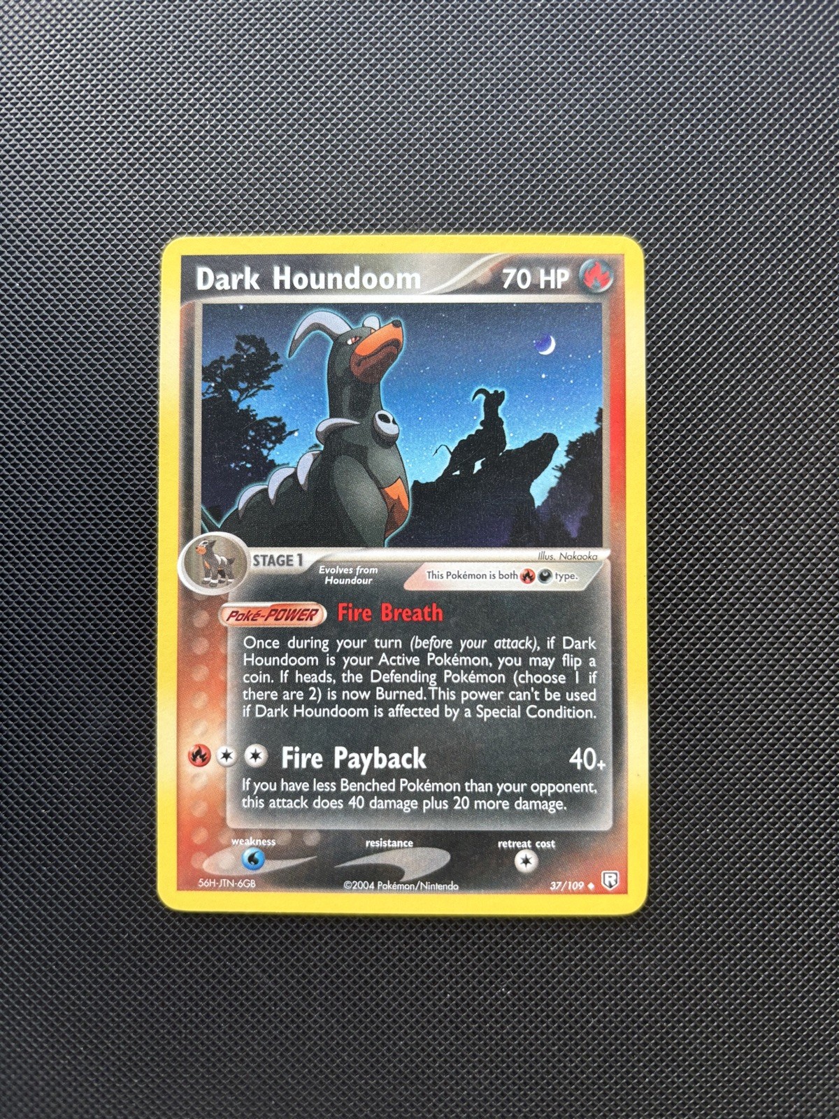 Pokemon Card EX Team Rocket Returns Dark Houndoom 37/109 NM!