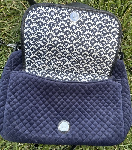 Vera Bradley Carson Mini Shoulder Bag Velvet Classic Navy Blue 24491-P36 New - Picture 6 of 14