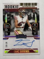 2024 Panini Contenders Isaac Guerendo 10/10 Auto Rookie Ticket On Card Clear 138. rookie card picture