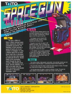 Space Gun Taito Video Arcade Flyer / Brochure / Ad /