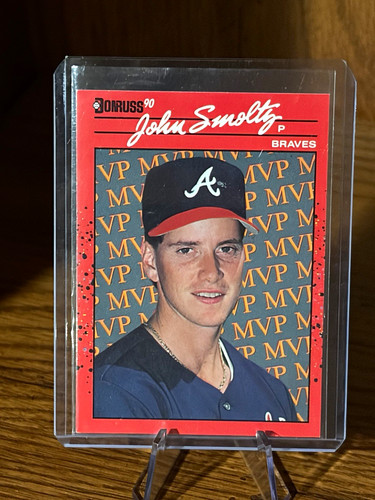 John Smoltz [Photo of Tom Glavine] #BC-12 1990 Donruss MVP card