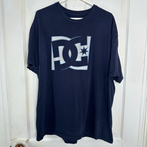 Vintage DC Shoes T-Shirt Herren Blau XL Skateboarding Big Logo Y2K 00s Vintage Sk8 - Bild 1 von 8