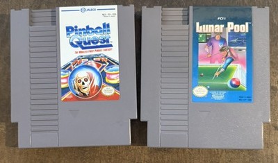 Pinball Quest and Lunar Pool (NES) Authentic Cart Only - Tested.
