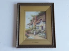 19th Century English Country Cottage Watercolour By R. Thornton (W12)