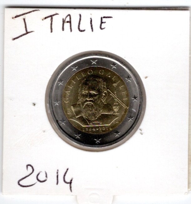 2 EURO ITALIE COMMEMORATIVE 2014 NEUVE GALILEE