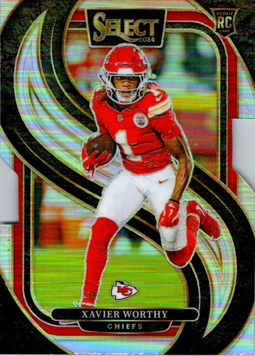 Xavier Worthy 2024 Select Silver Die-Cut Premier Level RC #119 - Chiefs