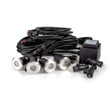 Ellumiere PREMIUM Outdoor LED Small Decking Light STARTER KIT - 1W  4Pack.