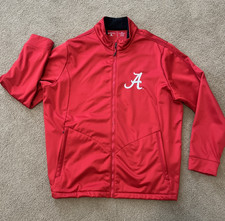 Antigua Full Zip Red Crimson Tide U of Alabama Men's XL Fleece-Lined Jacket Coat