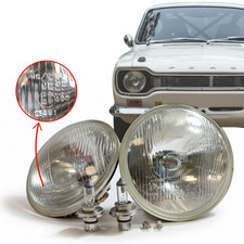 JEU DE PHARES 178MM 7" H4 E-MARK POUR FORD TRANSIT 65' 71' ESCORT MK1 MK2 TAUNUS