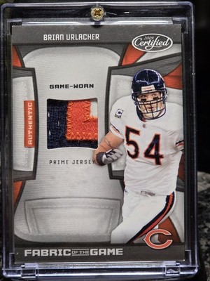 2009 Certified Fabric of the Game 14/50 Brian Urlacher Chicago Bears Tri-color