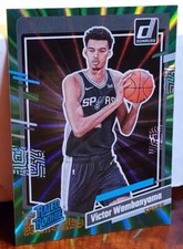 2023/24 DONRUSS BASKETBALL*VICTOR WEMBANYAMA*GREEN LAZER*RATED ROOKIE*NRMT*SPURS