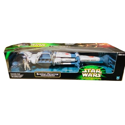Star Wars The Power of the Jedi Vintage 2001 B-Wing Fighter with Sullustan Pilot