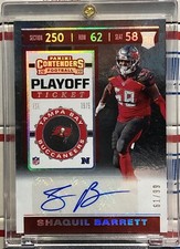 2019 PANINI CONTENDERS SHAQUIL BARRETT ROOKIE, #300, AUTO PLAYOFF TICKET, #61/99