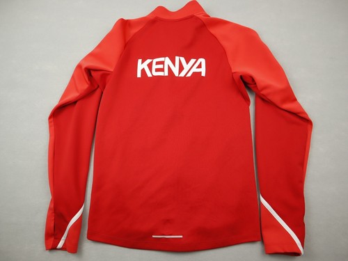Olympic Running Track Jacket Men Small Red Kenya Nike Zip Team Issued Adult S - Picture 7 of 11