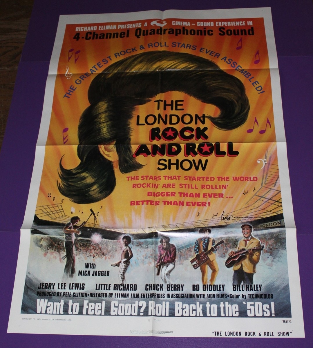 THE LONDON ROCK AND ROLL SHOW MOVIE POSTER ORIG SH 1975 MICK