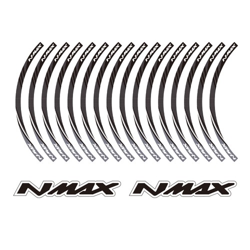 Calcomanías pegatinas a rayas interiores con llanta de rueda de impresión 2D para Yamaha NMAX125 NMAX155 - Imagen 13 de 17