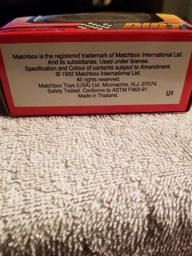 NEW Matchbox Dirt Super Stars Bob McCreadie 9 Limited Edition 1992 - Picture 2 of 5