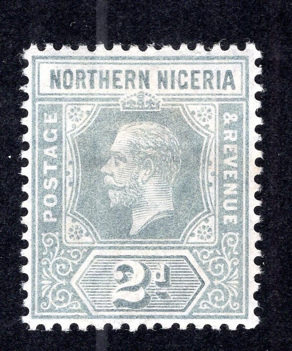 Northern Nigeria 1912 2p gray Geo. V, Scott 42 MH, value = $6.75