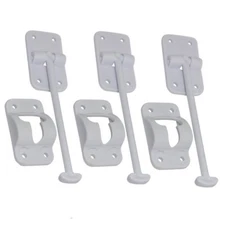 3 Sets - 6" T-Style Door Latch Holder RV Camper Trailer Cargo Hatch White