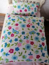 Melody Jane Puppenhaus Bettwäsche Set – Weißes Quilt, Blatt & 2 Kissen Für Schlafzimmer Im Maßstab 1:12