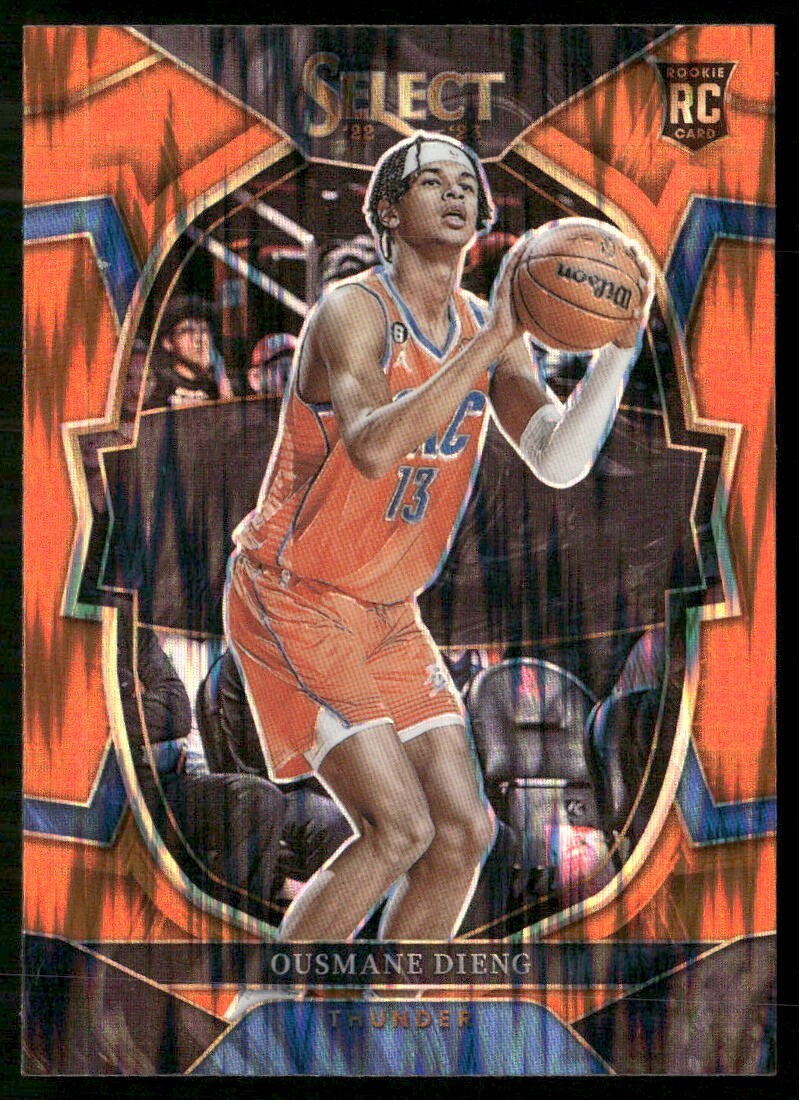 2022-23 Panini Select - Concourse Orange Flash Prizm #76 Ousmane Dieng (RC)