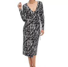 Diane Von Furstenberg X Target Wrap Dress  NWT Womens Small Black and White
