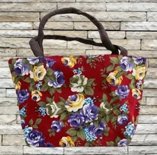 Tote Bag Shopping Grocery Mini Bag Canvas Open Top with Zip Bag