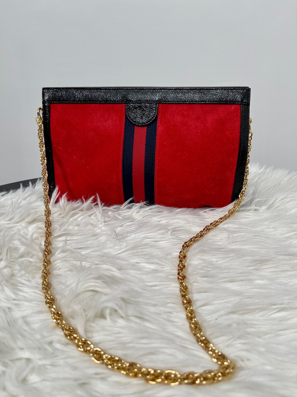 Gucci Ophidia Red Suede Chain Shoulder Bag - Luxury Fashion Accessory image 4