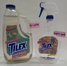 Tilex Fresh Shower Daily Cleaner Refill Full 64 Fl & Empty Spray Bottle Original