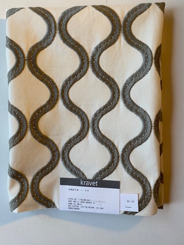 Kravet Design Zari Embroidered 24"" Fabric Remnant - Picture 2 of 5