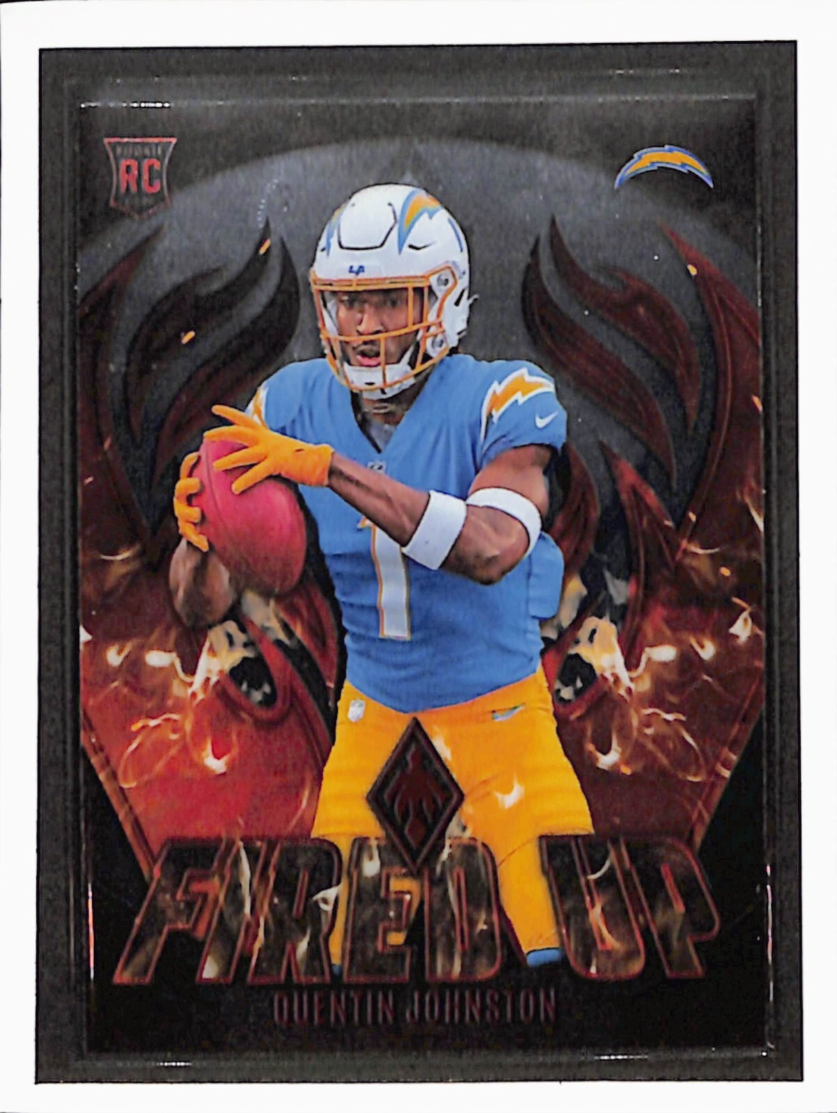 2023 Panini Phoenix QUENTIN JOHNSTON #FU-14 RC FIRED UP SILVER L. A. CHARGERS