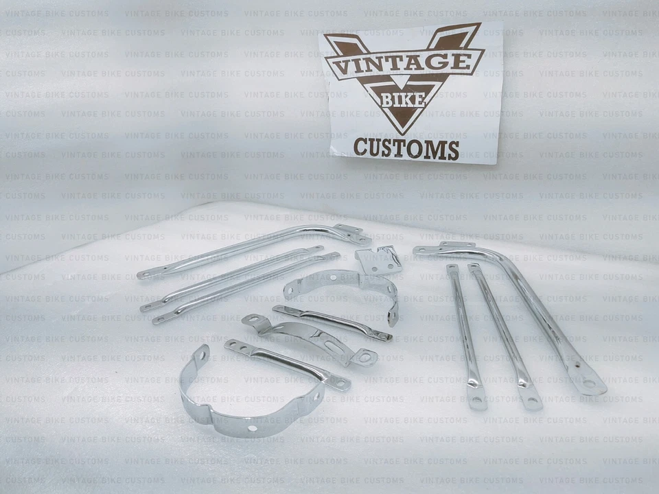 Mudguard Fender Stays Set Chromed For Bsa A7 A10 Super Rocket Goldstar Foto 2 de 4