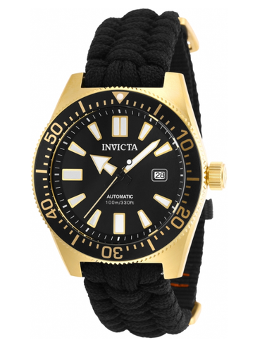 Invicta Pro Diver 29565 Automatic Men's Gold Paracord Nylon Strap Watch 46mm