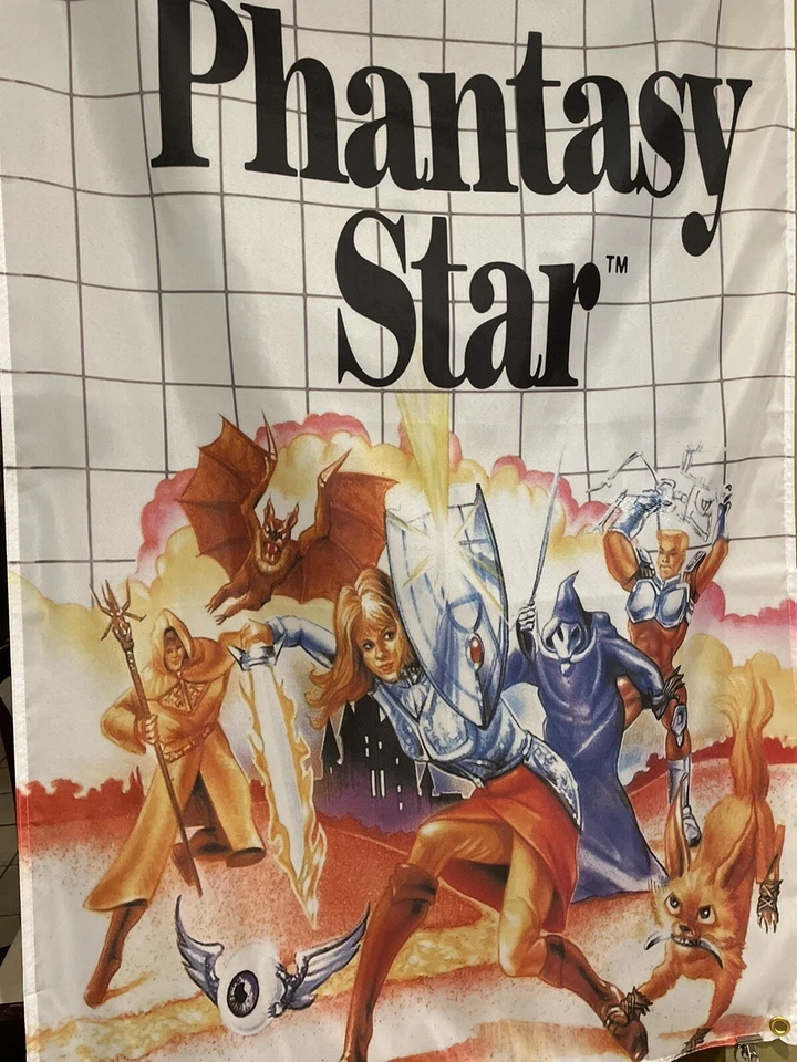 Phantasy Star 5ft Flag Sega Master System 1988 Banner Poster - Image 2 of 3