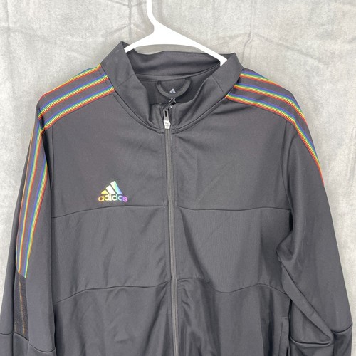 Adidas Pullover Damen 2X schwarz Rainbow Primegreen Aeroready Full Zip leicht - Bild 5 von 16