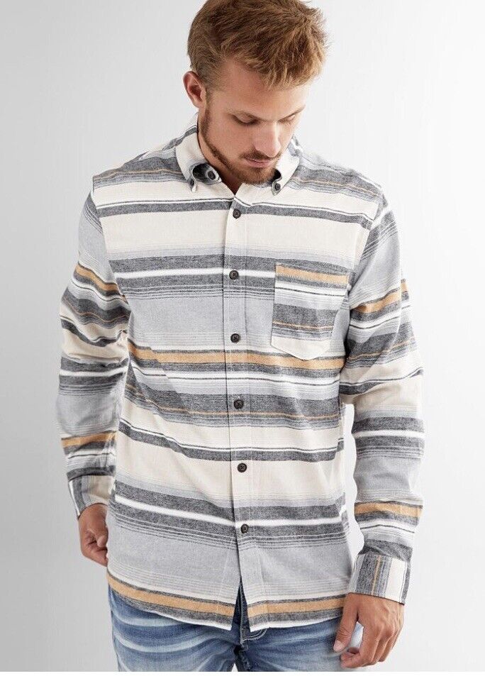 North River Outfitters button front XL shirt stri… - image 1