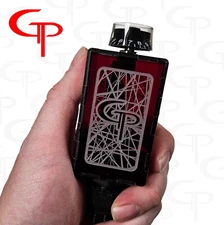 GP Car Audio Medium Industrial RCA Bass Knob Red, Black, Clear