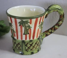 Palm Tree Coffee Mug Cup Beach House Kitchen Centrum Caravan Nanette Vacher