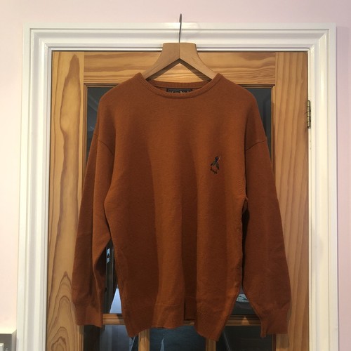 MENâS VINTAGE PRINGLE NICK FALDO WOOL KNIT SWEATER JUMPER M MEDIUM GOLF ORANGE | eBay
