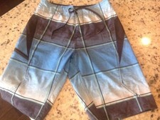 Mens 28 Salt Life SLX-QD Vapor Stretch Board Shorts Blue Polyester Spandex