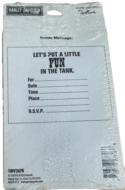 Harley Davidson Party Express Invitations by Hallmark (3 Packs Of 8) NEW SEALED - Image 3 of 3