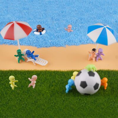 ZZYFGH 100 Mini Plastic Babies | Tiny Baby Figurines For Baby Shower Games, King Cake Decor - 10 Colors, 1 Inch